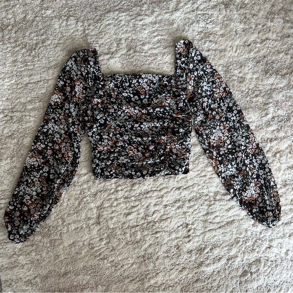 Lulus Floral Long-Sleeve Top